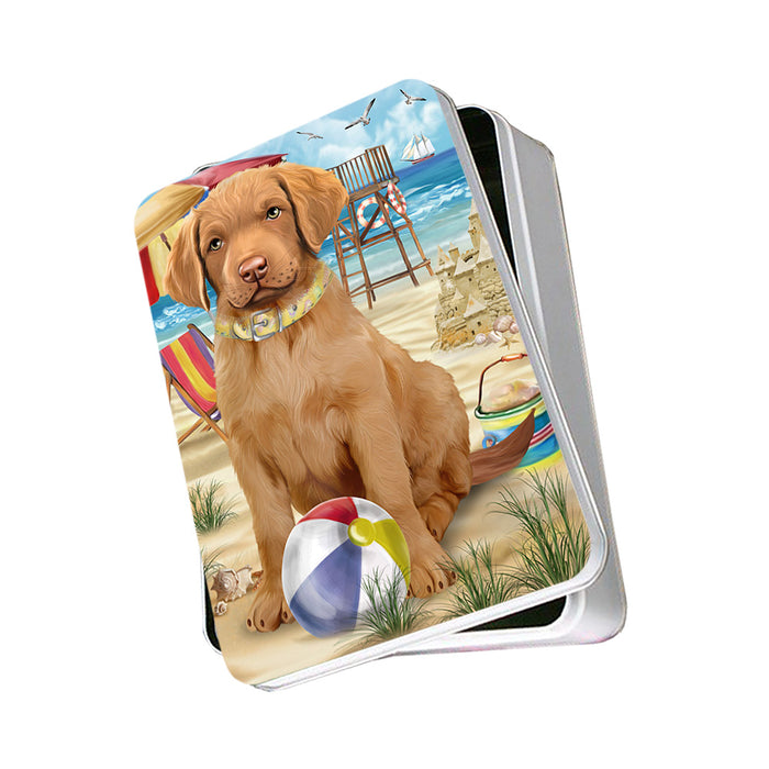 Pet Friendly Beach Chesapeake Bay Retriever Dog Photo Storage Tin PITN50026