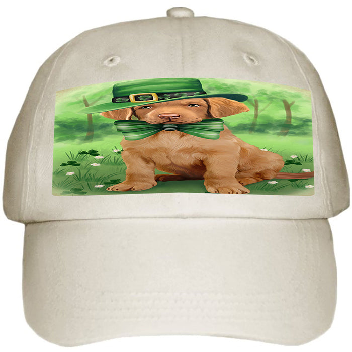 St. Patricks Day Irish Portrait Chesapeake Bay Retriever Dog Ball Hat Cap HAT50052