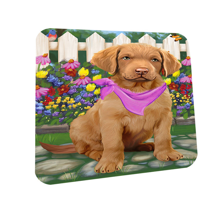 Spring Floral Chesapeake Bay Retriever Dog Coasters Set of 4 CST49807