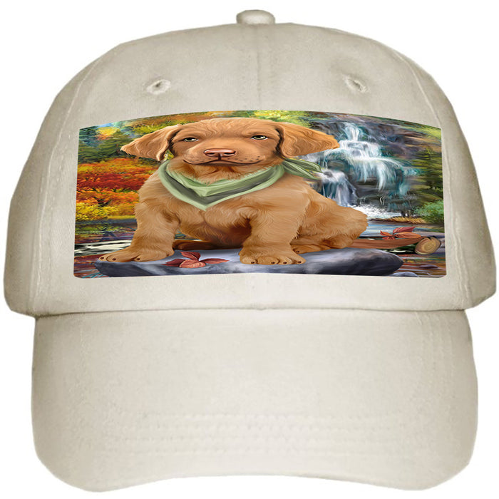 Scenic Waterfall Chesapeake Bay Retriever Dog Ball Hat Cap HAT52932