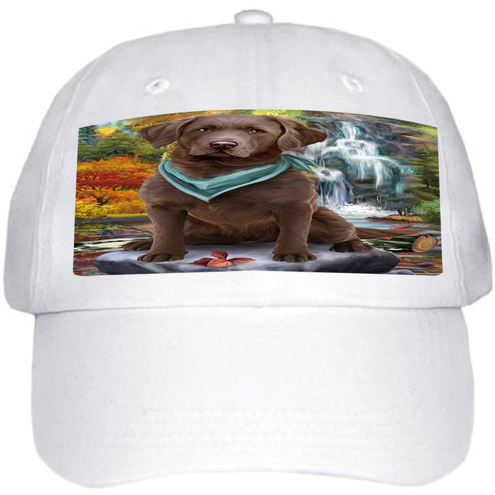 Scenic Waterfall Chesapeake Bay Retriever Dog Ball Hat Cap HAT52935