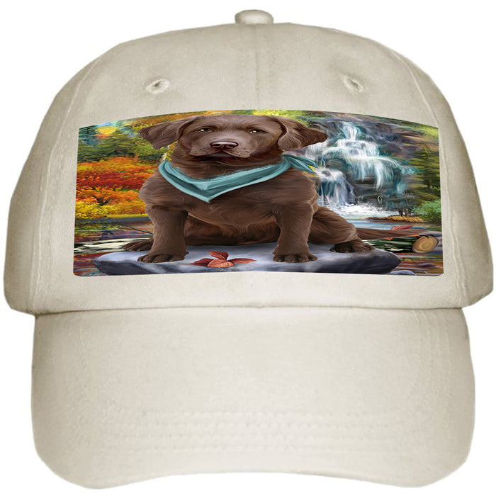 Scenic Waterfall Chesapeake Bay Retriever Dog Ball Hat Cap HAT52935