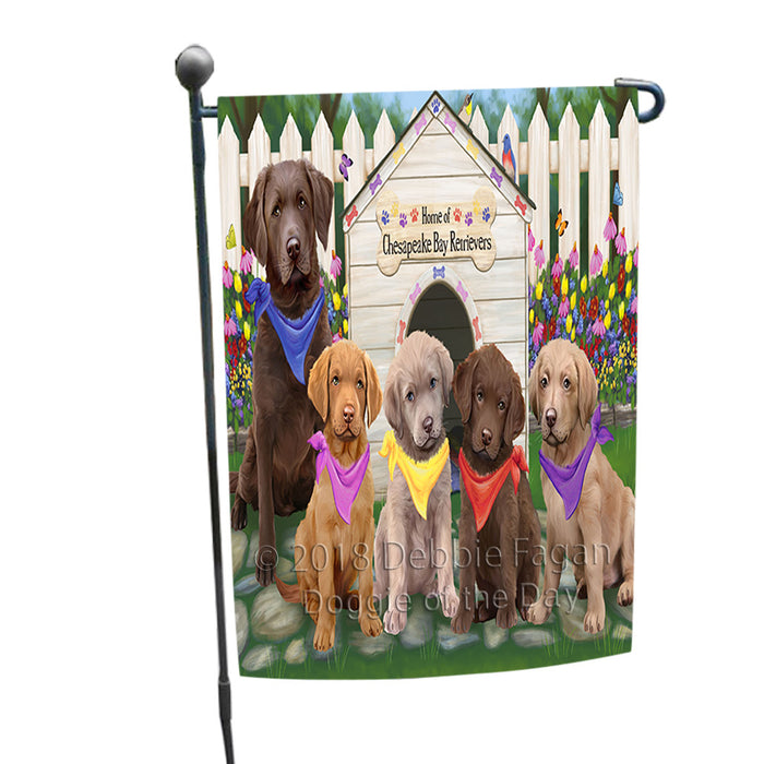 Spring Dog House Chesapeake Bay Retrievers Dog Garden Flag GFLG49673