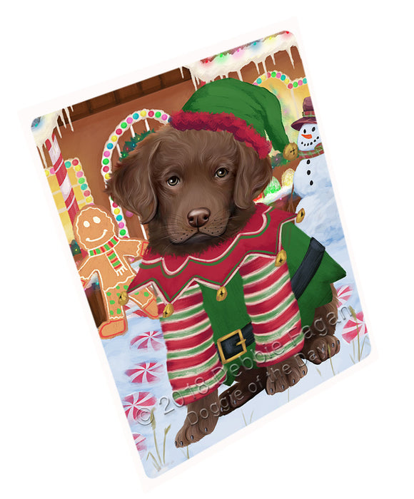 Christmas Gingerbread House Candyfest Chesapeake Bay Retriever Dog Large Refrigerator / Dishwasher Magnet RMAG100056