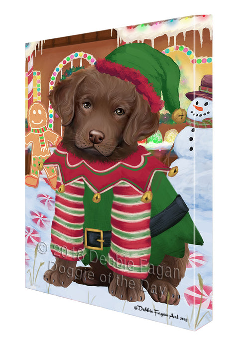 Christmas Gingerbread House Candyfest Chesapeake Bay Retriever Dog Canvas Print Wall Art Décor CVS128906