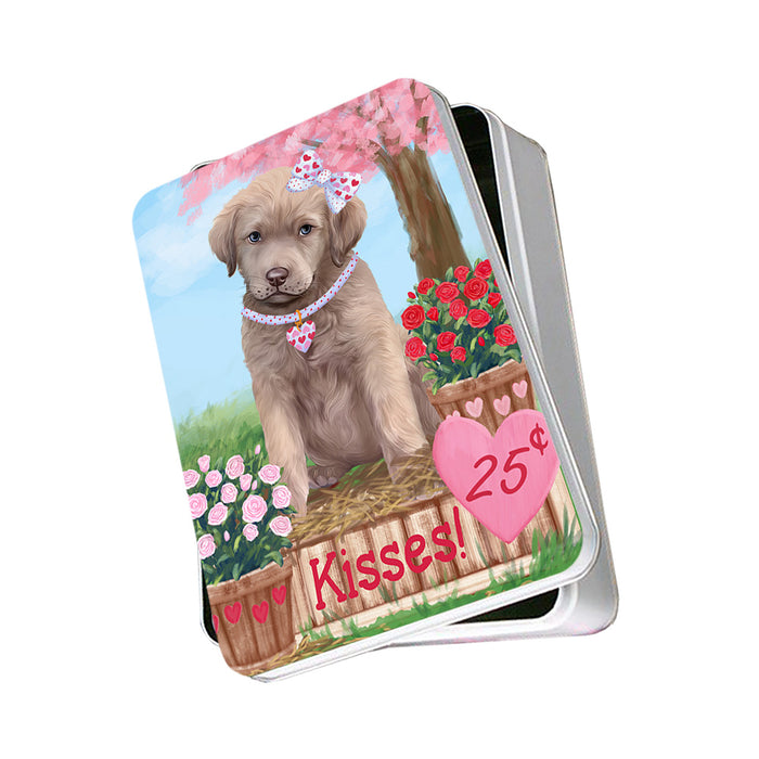 Rosie 25 Cent Kisses Chesapeake Bay Retriever Dog Photo Storage Tin PITN56378