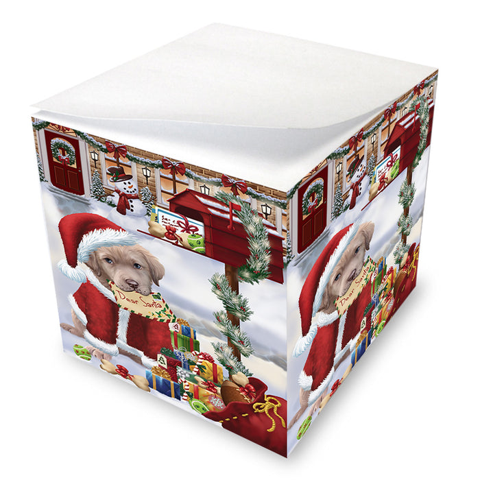 Chesapeake Bay Retriever Dog Dear Santa Letter Christmas Holiday Mailbox Note Cube NOC55532