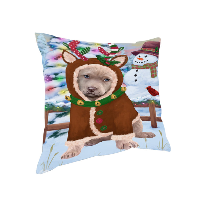 Christmas Gingerbread House Candyfest Chesapeake Bay Retriever Dog Pillow PIL79488