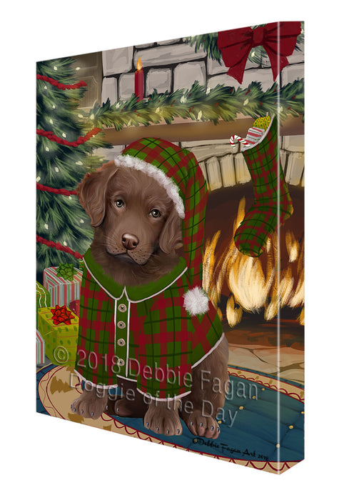 The Stocking was Hung Chesapeake Bay Retriever Dog Canvas Print Wall Art Décor CVS117350