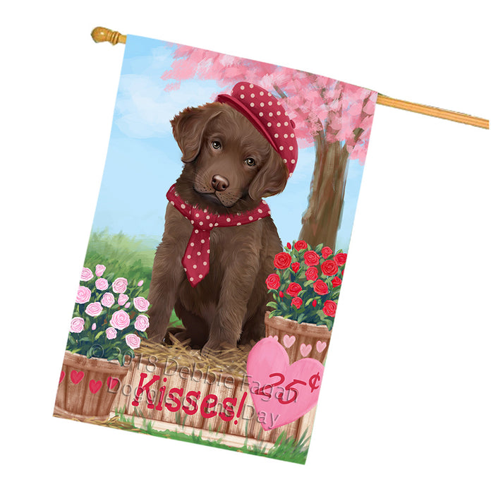 Rosie 25 Cent Kisses Chesapeake Bay Retriever Dog House Flag FLG57120