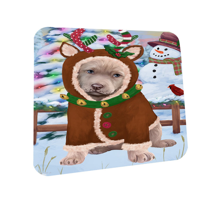 Christmas Gingerbread House Candyfest Chesapeake Bay Retriever Dog Coasters Set of 4 CST56257