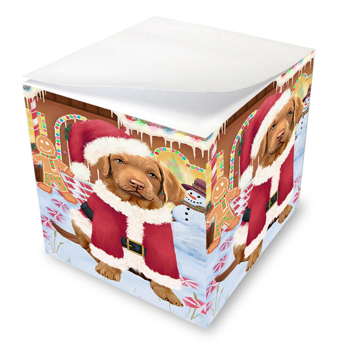 Christmas Gingerbread House Candyfest Chesapeake Bay Retriever Dog Note Cube NOC54372