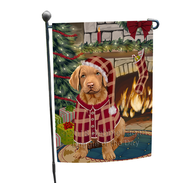 The Stocking was Hung Chesapeake Bay Retriever Dog Garden Flag GFLG55563