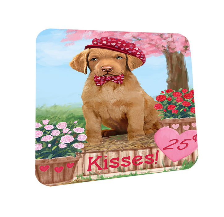 Rosie 25 Cent Kisses Chesapeake Bay Retriever Dog Coasters Set of 4 CST56395