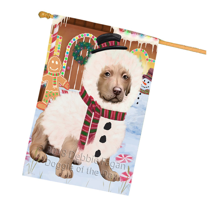 Christmas Gingerbread House Candyfest Chesapeake Bay Retriever Dog House Flag FLG56985