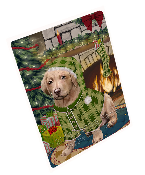 The Stocking was Hung Chesapeake Bay Retriever Dog Magnet MAG70950 (Small 5.5" x 4.25")