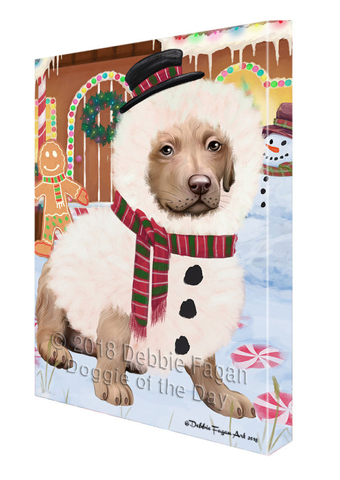 Christmas Gingerbread House Candyfest Chesapeake Bay Retriever Dog Canvas Print Wall Art Décor CVS128933
