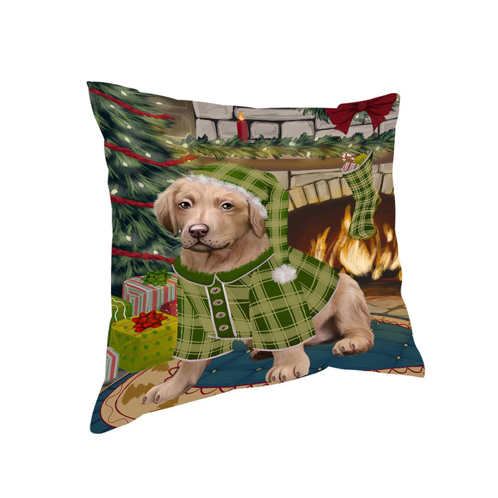 The Stocking was Hung Chesapeake Bay Retriever Dog Pillow PIL70012
