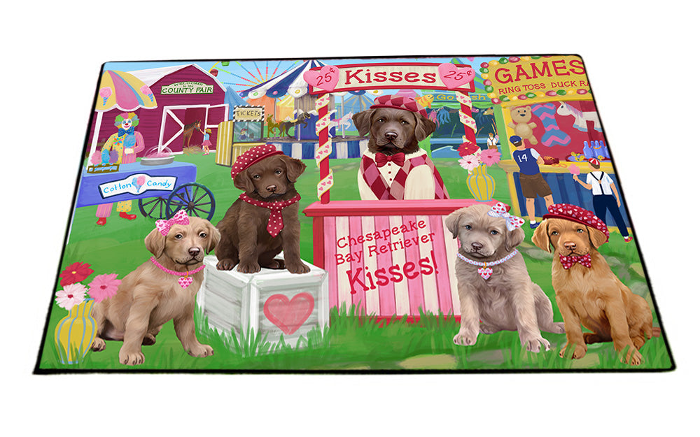 Carnival Kissing Booth Chesapeake Bay Retrievers Dog Floormat FLMS53184
