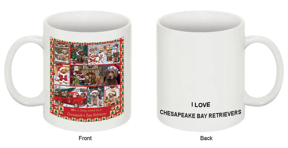 Love is Being Owned Christmas Chesapeake Bay Retriever Dogs Coffee Mug MUG52613