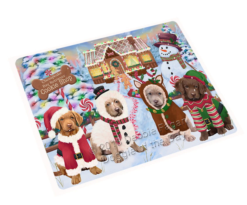 Holiday Gingerbread Cookie Shop Chesapeake Bay Retrievers Dog Cutting Board C74310