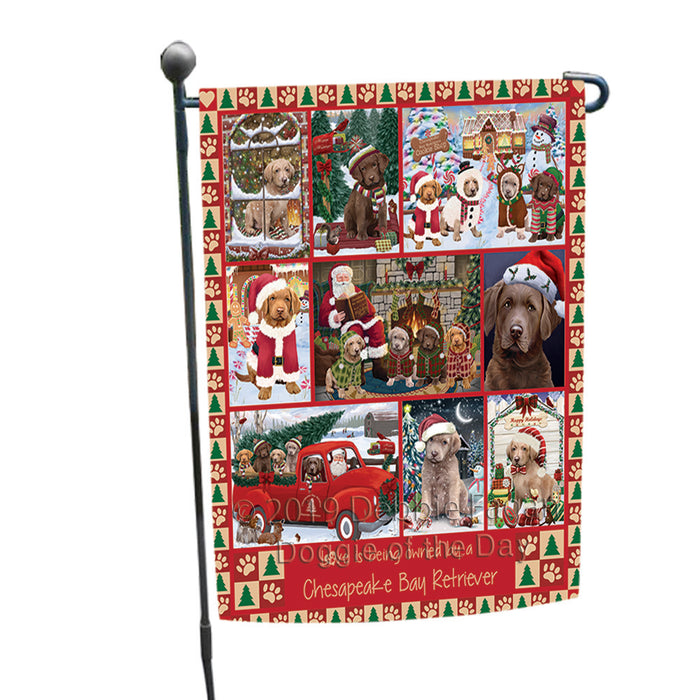 Love is Being Owned Christmas Chesapeake Bay Retriever Dogs Garden Flag GFLG65886