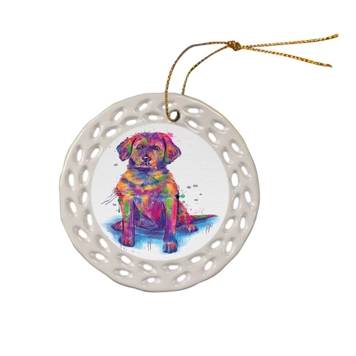 Watercolor Chesapeake Bay Retriever Dog Ceramic Doily Ornament DPOR57375