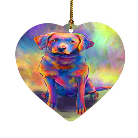 Paradise Wave Chesapeake Bay Retriever Dog Heart Christmas Ornament HPOR57057
