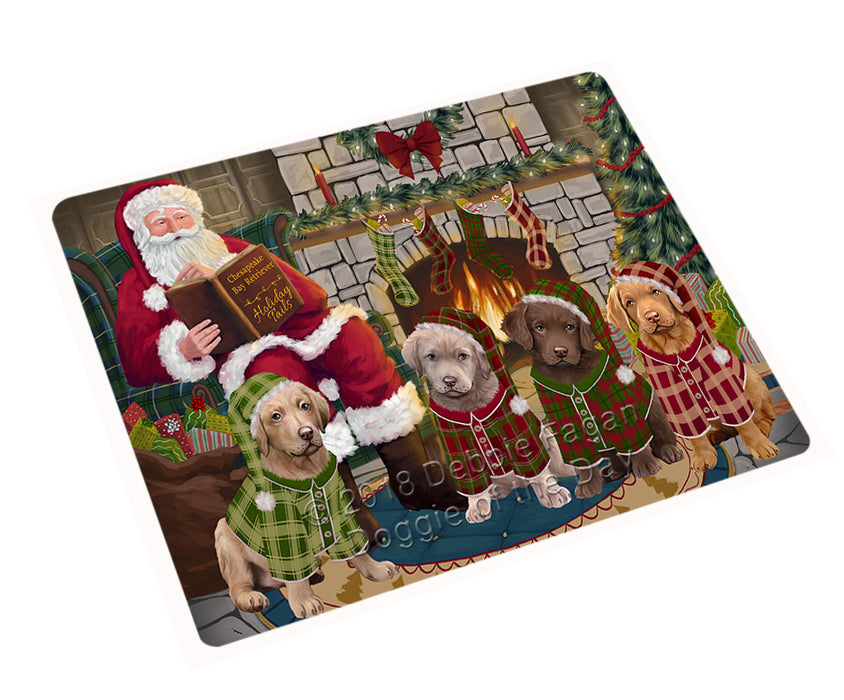 Christmas Cozy Holiday Tails Chesapeake Bay Retrievers Dog Magnet MAG70482 (Small 5.5" x 4.25")