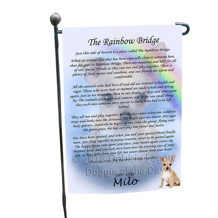 Rainbow Bridge Chihuahua Dog Garden Flag GFLG56135