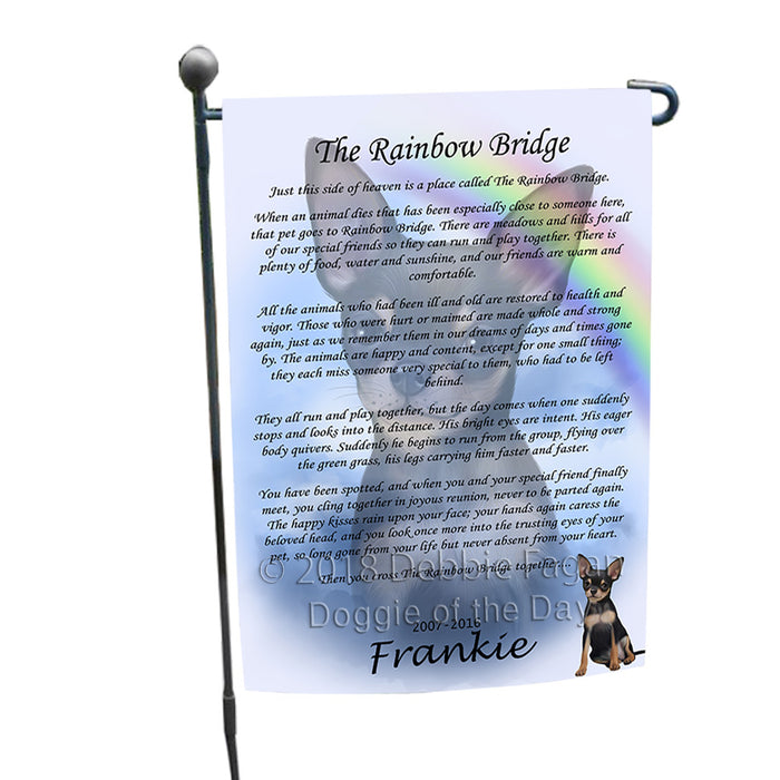 Rainbow Bridge Chihuahua Dog Garden Flag GFLG56136