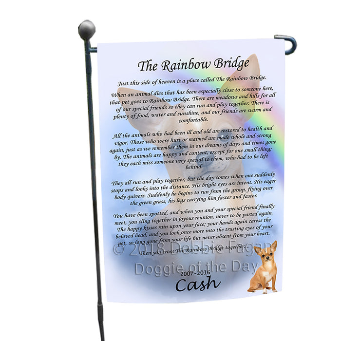 Rainbow Bridge Chihuahua Dog Garden Flag GFLG56137