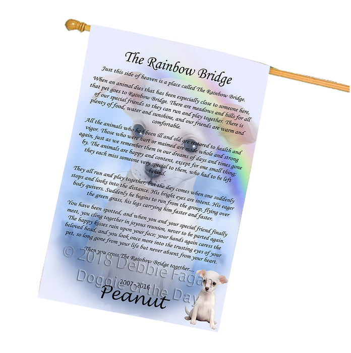 Rainbow Bridge Chihuahua Dog House Flag FLG56274