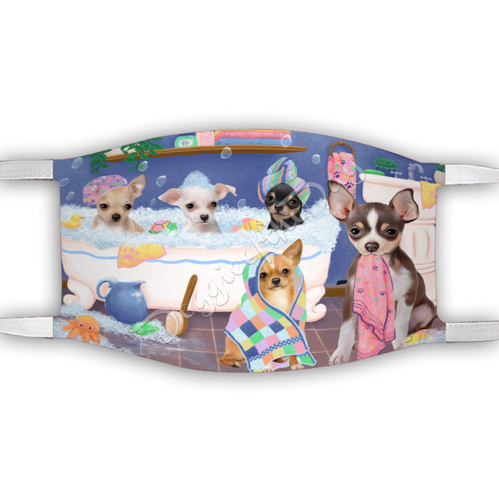 Rub A Dub Dogs In A Tub  Chihuahua Dogs Face Mask FM49494