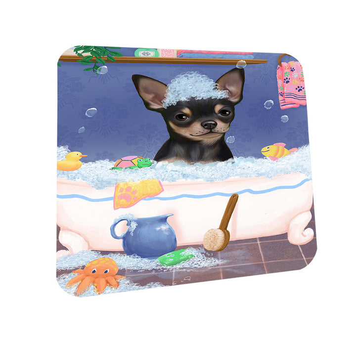 Rub A Dub Dog In A Tub Chihuahua Dog Coasters Set of 4 CST57300