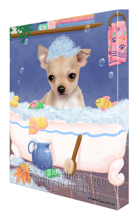Rub A Dub Dog In A Tub Chihuahua Dog Canvas Print Wall Art Décor CVS142595