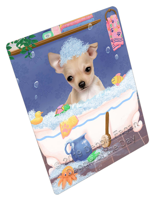 Rub A Dub Dog In A Tub Chihuahua Dog Cutting Board - For Kitchen - Scratch & Stain Resistant - Designed To Stay In Place - Easy To Clean By Hand - Perfect for Chopping Meats, Vegetables, CA81652