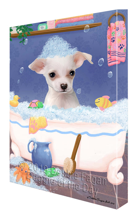 Rub A Dub Dog In A Tub Chihuahua Dog Canvas Print Wall Art Décor CVS142604