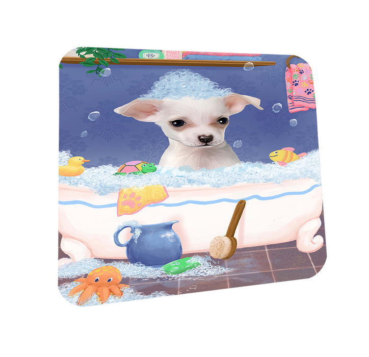 Rub A Dub Dog In A Tub Chihuahua Dog Coasters Set of 4 CST57302
