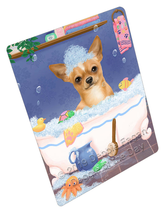 Rub A Dub Dog In A Tub Chihuahua Dog Cutting Board - For Kitchen - Scratch & Stain Resistant - Designed To Stay In Place - Easy To Clean By Hand - Perfect for Chopping Meats, Vegetables, CA81656