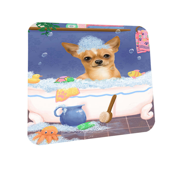 Rub A Dub Dog In A Tub Chihuahua Dog Coasters Set of 4 CST57303