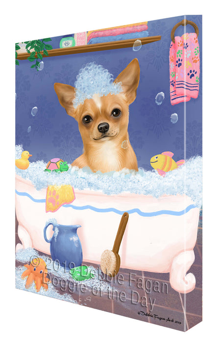 Rub A Dub Dog In A Tub Chihuahua Dog Canvas Print Wall Art Décor CVS142613