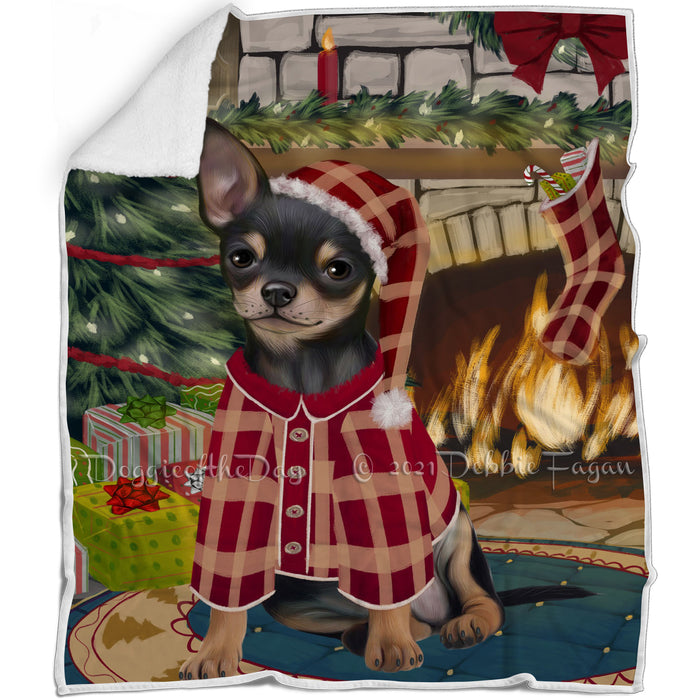 The Stocking was Hung Chihuahua Dog Blanket BLNKT116886