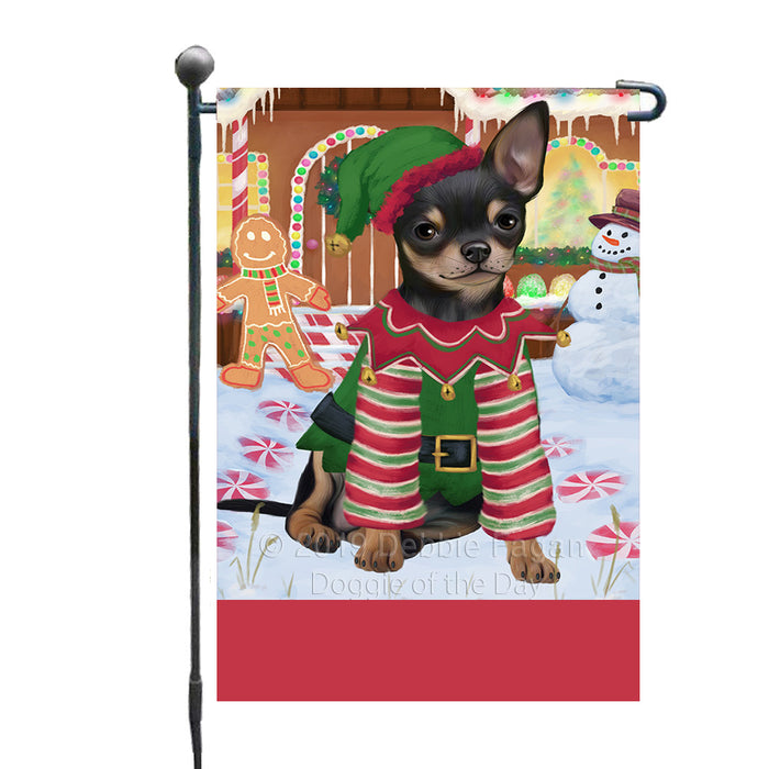 Personalized Gingerbread Candyfest Chihuahua Dog Custom Garden Flag GFLG64006