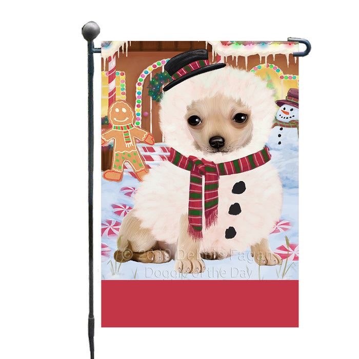 Personalized Gingerbread Candyfest Chihuahua Dog Custom Garden Flag GFLG64009