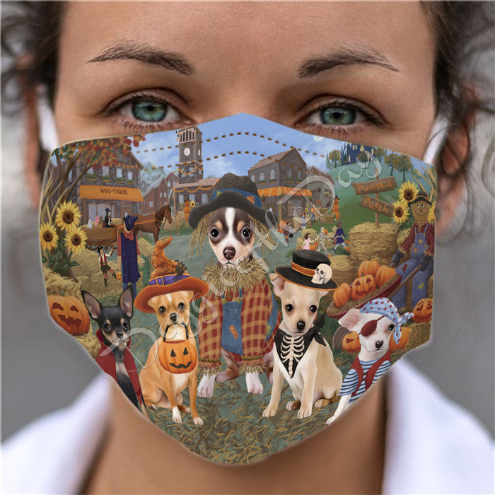 Halloween 'Round Town Chihuahua Dogs Face Mask FM49944