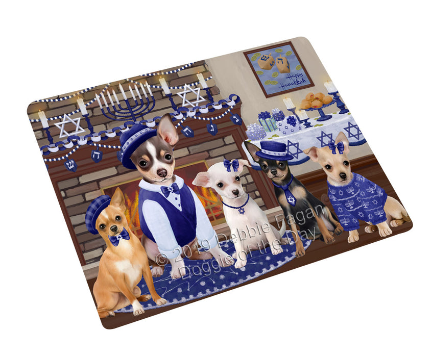 Happy Hanukkah Family and Happy Hanukkah Both Chihuahua Dogs Cutting Board C77629