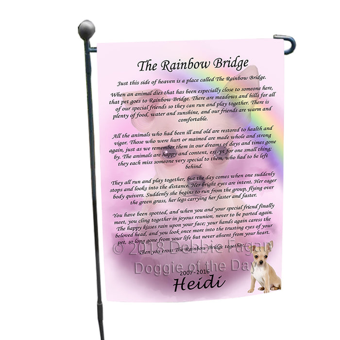Rainbow Bridge Chihuahua Dog Garden Flag GFLG56139