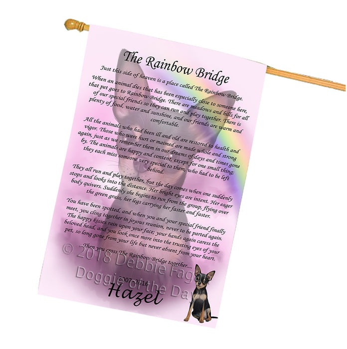Rainbow Bridge Chihuahua Dog House Flag FLG56276