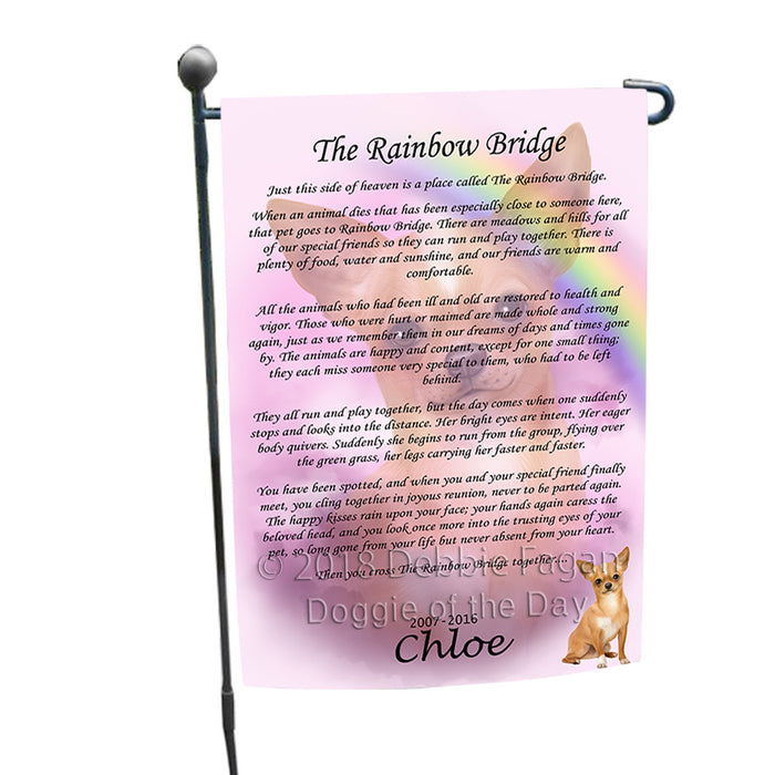 Rainbow Bridge Chihuahua Dog Garden Flag GFLG56141